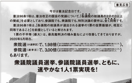【2020/05/03 東京新聞で意見広告が掲載されました】