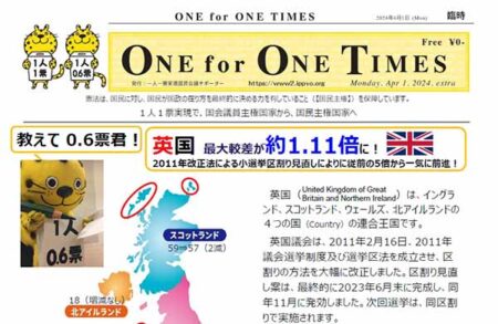 【サポーター有志による新聞 「One for One Times」 20240401号を発行しました】　