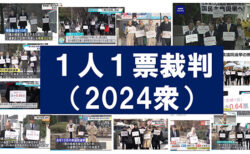 １人１票裁判（2024年衆院）裁判情報を追加しました